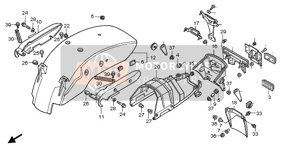 80100MZ5000ZN, Fender B, H. *YR180 *, Honda, 0