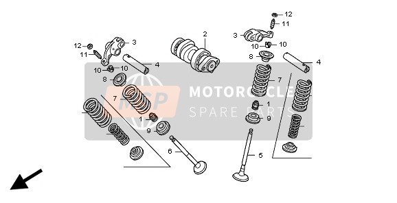 Honda CBF125M 2010 CAMSHAFT & VALVE for a 2010 Honda CBF125M