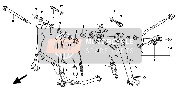 Honda CBF600NA 2010 In Piedi per un 2010 Honda CBF600NA