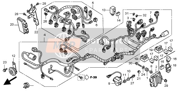 Honda CBF600NA 2010 WIRE HARNESS for a 2010 Honda CBF600NA