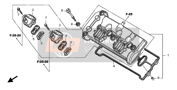 Honda CBF600S 2010 CYLINDER HEAD COVER for a 2010 Honda CBF600S