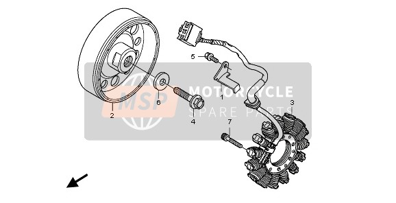 Honda CBF600S 2010 Generatore per un 2010 Honda CBF600S