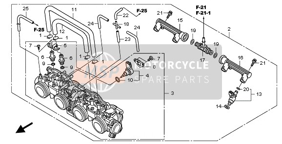 Honda CBF600S 2010 THROTTLE BODY for a 2010 Honda CBF600S