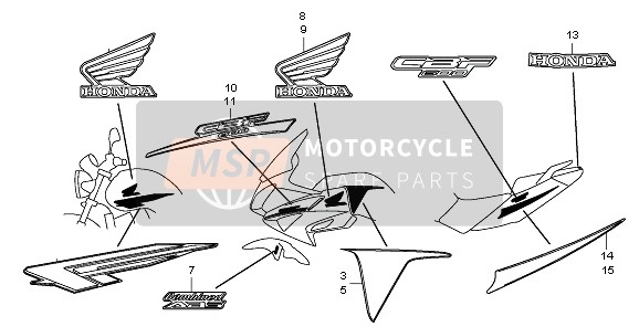 Honda CBF600SA 2010 MARK & STRIPE for a 2010 Honda CBF600SA