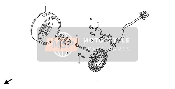 Honda CBR125RW 2010 GENERATOR für ein 2010 Honda CBR125RW