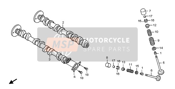 Honda CBR600RA 2010 CAMSHAFT & VALVE for a 2010 Honda CBR600RA