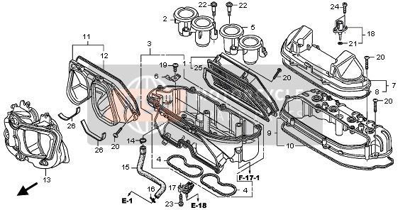 Honda CBR600RR 2010 Purificateur d'air pour un 2010 Honda CBR600RR