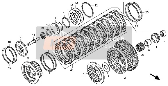 22325MFL950, Spring, Clutch Plate, Honda, 0