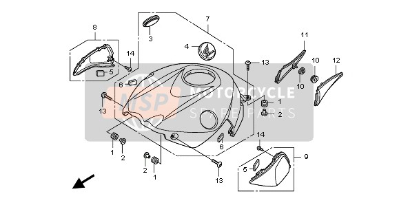 83150MFLD20ZD, Shelter Set, Top (Wl) *TYPE1* (TYPE1 ), Honda, 0