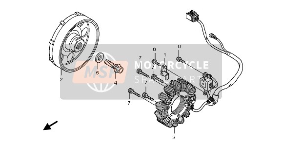 Honda CBR1000RR 2010 GENERATOR for a 2010 Honda CBR1000RR