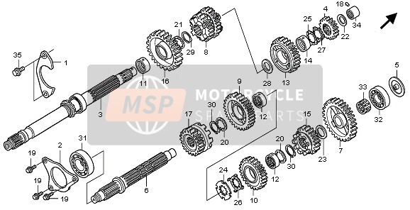 Honda GL1800 2010 Transmission pour un 2010 Honda GL1800