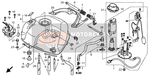 16700MEWD41, Pump Assy., Fuel, Honda, 0