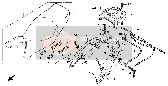 Honda NT700V 2010 Asiento para un 2010 Honda NT700V