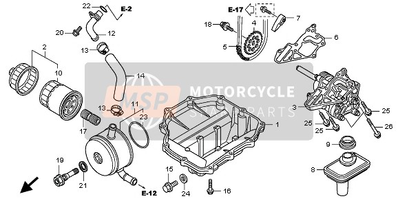 15141MFJD01, Ketting, Oliepomp Aandrij, Honda, 1