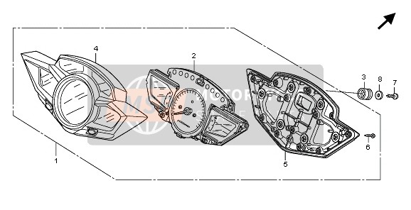 Honda VFR1200FA 2010 METER (MPH) for a 2010 Honda VFR1200FA