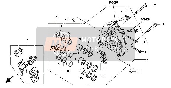 L. FRONT BRAKE CALIPER