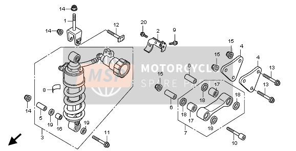 52463MBTD20, Collar, Cushion Arm, Honda, 0