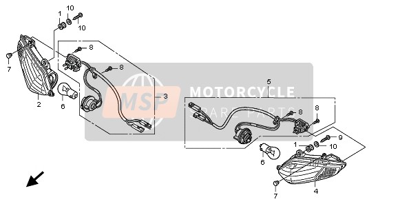 Honda VFR1200FA 2010 Indicatore per un 2010 Honda VFR1200FA