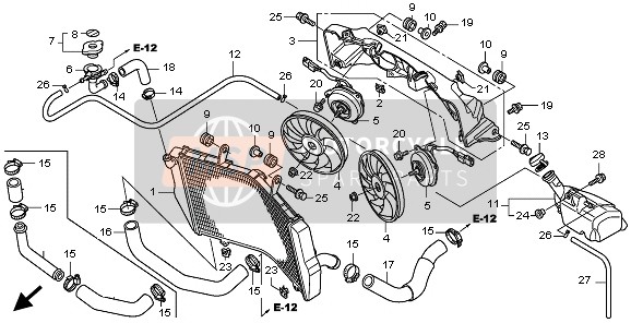 19010MGE003, Radiateur Comp., Honda, 0