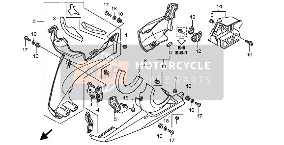 83510MGE000, Hitzeschutz Komp., R Moto, Honda, 1