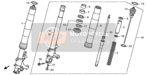 Honda VFR1200FDA 2010 FRONT FORK for a 2010 Honda VFR1200FDA