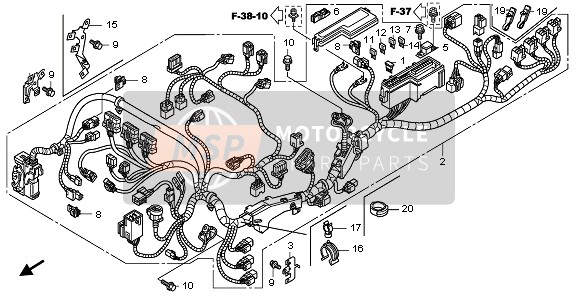 32127MGED00, Stay, R. Coupler, Honda, 1