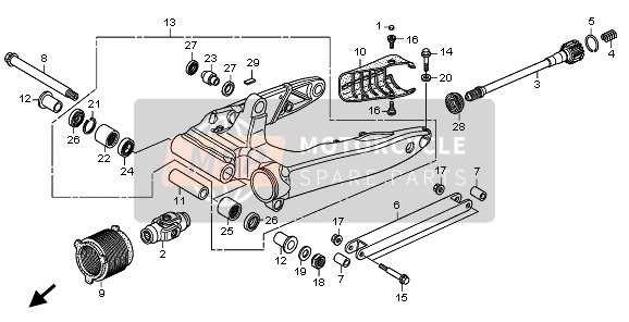 40201MFR670, Shaft, Propeller, Honda, 0