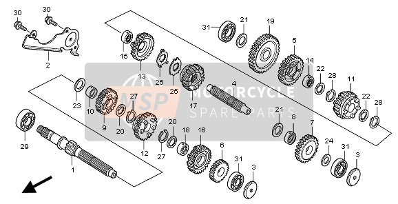 Honda VT750C2B 2010 TRANSMISSION for a 2010 Honda VT750C2B