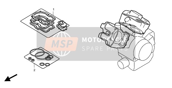 Honda VT750C2B 2010 EOP-1 Kit de joint A pour un 2010 Honda VT750C2B