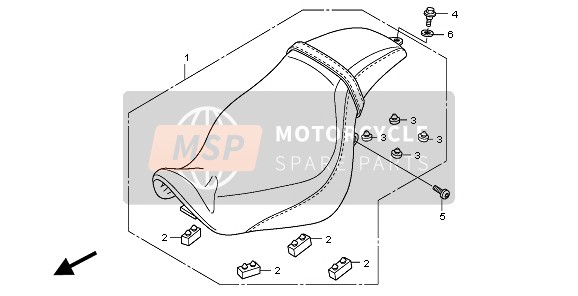 Honda VT750C2B 2010 Posto A Sedere per un 2010 Honda VT750C2B