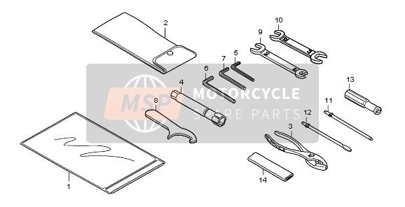 Honda VT750C2B 2010 TOOLS for a 2010 Honda VT750C2B