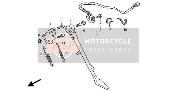 Honda VT750C2S 2010 SIDE STAND for a 2010 Honda VT750C2S