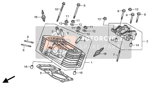 REAR CYLINDER HEAD