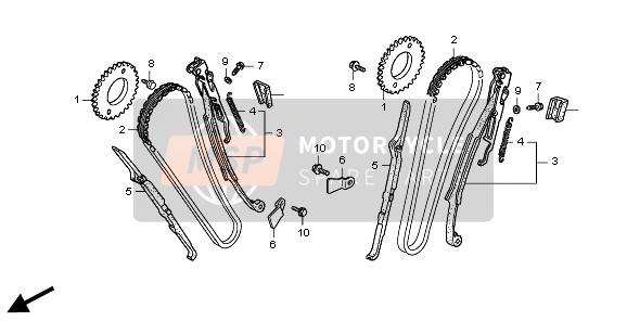 Honda VT750CS 2010 CAM CHAIN for a 2010 Honda VT750CS