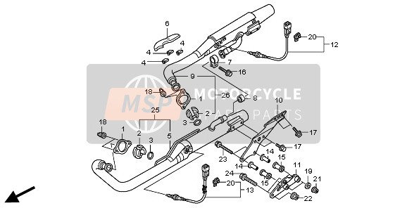 18233MR1010, Huelse, Auspuffrohrverbin, Honda, 2