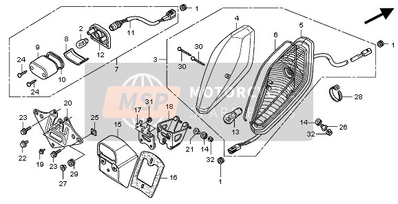 Honda VT750CS 2010 TAILLIGHT for a 2010 Honda VT750CS