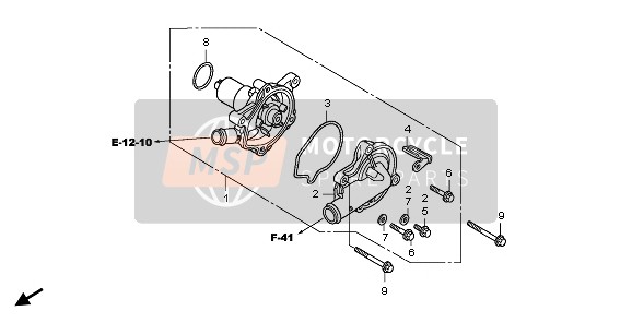 Honda VT750SA 2010 WATER PUMP for a 2010 Honda VT750SA