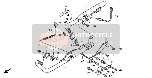 18300MGR642, Muffler Comp., Fr. Ex., Honda, 0