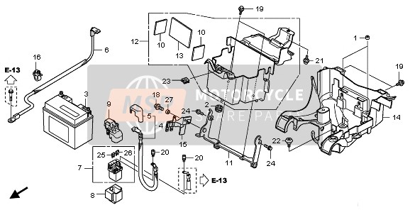 90312GF0000, Collar, Body Cover, Honda, 1