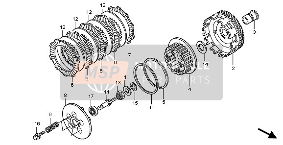 Honda XL125V 2010 Embrayage pour un 2010 Honda XL125V