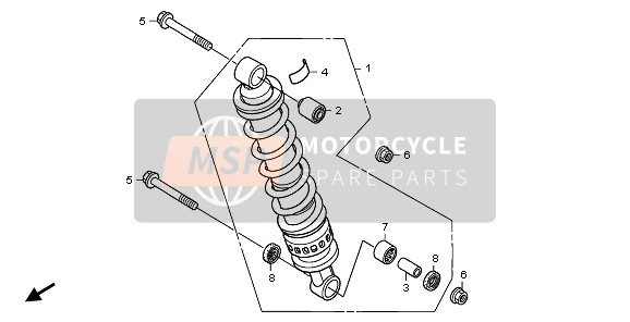 Honda XL125V 2010 Cojín trasero para un 2010 Honda XL125V