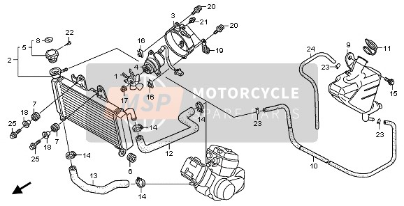 Honda XL125V 2010 Radiateur pour un 2010 Honda XL125V