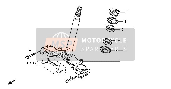 Honda XL700VA 2010 Vástago de dirección para un 2010 Honda XL700VA