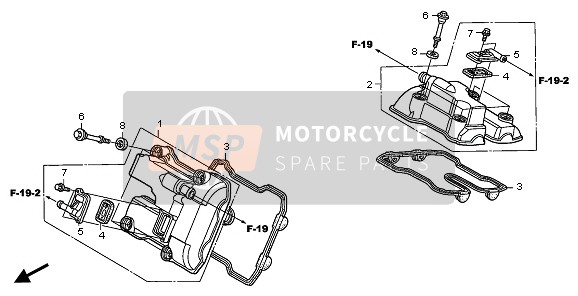 Honda XL1000VA 2010 ZYLINDERKOPFABDECKUNG für ein 2010 Honda XL1000VA