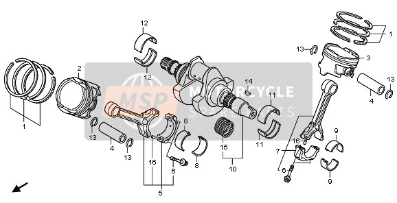 Honda XL1000VA 2010 CRANKSHAFT & PISTON for a 2010 Honda XL1000VA