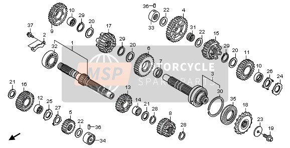 Honda XL1000VA 2010 Transmission pour un 2010 Honda XL1000VA