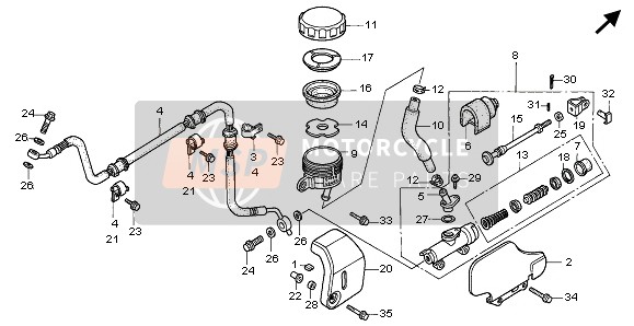 REAR BRAKE MASTER CYLINDER