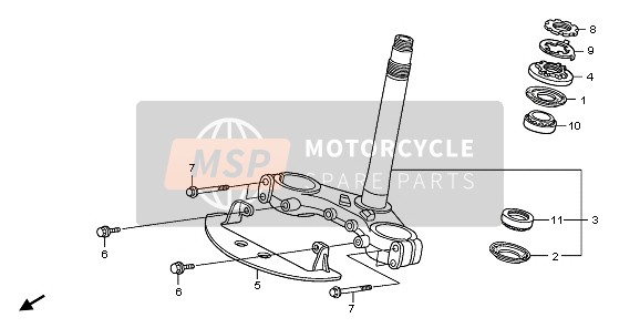 Honda XL1000VA 2010 Tige de direction pour un 2010 Honda XL1000VA