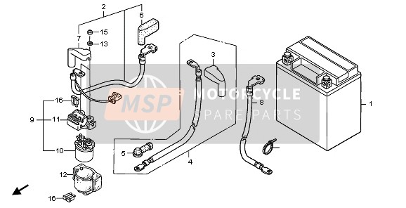 Honda XL1000VA 2010 BATTERY for a 2010 Honda XL1000VA