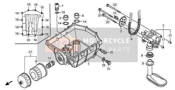 Honda XL1000V 2010 ÖLPUMPE für ein 2010 Honda XL1000V